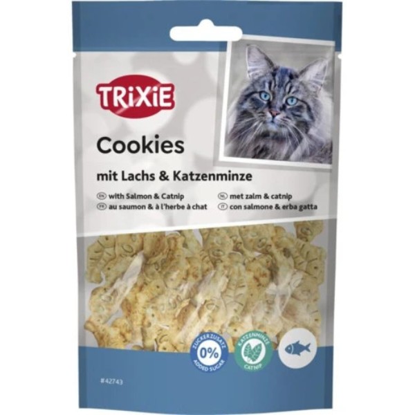 Фото - Ласощі для котів Trixie Cookies with Salmon & Catnip печиво з лососем та котячою м’ятою 50 г (4011905427430) Фото - Ласощі для котів Trixie Cookies with Salmon & Catnip печиво з лососем та котячою м’ятою 50 г (4011905427430)