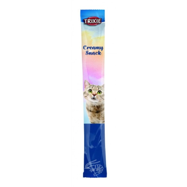 Фото - Лакомые для кошек Trixie Creamy Snacks з тунцем і креветками 5 шт. 14 г (4011905426822)