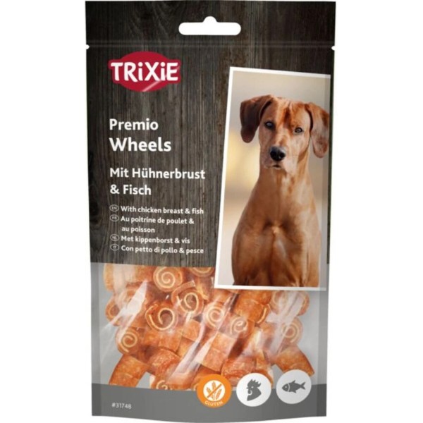Фото - Лакомство для собак Trixie Premio Fish Chicken Wheels с курицей и рыбой 75 г (4011905317489)