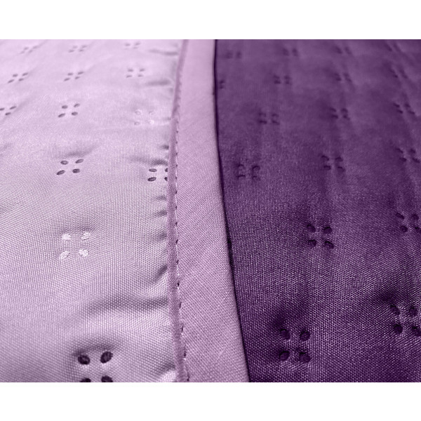 Фото - Покривало полуторне Zastelli Sunset Purple/Lavender двостороннє паяне 145х210 см (21442)