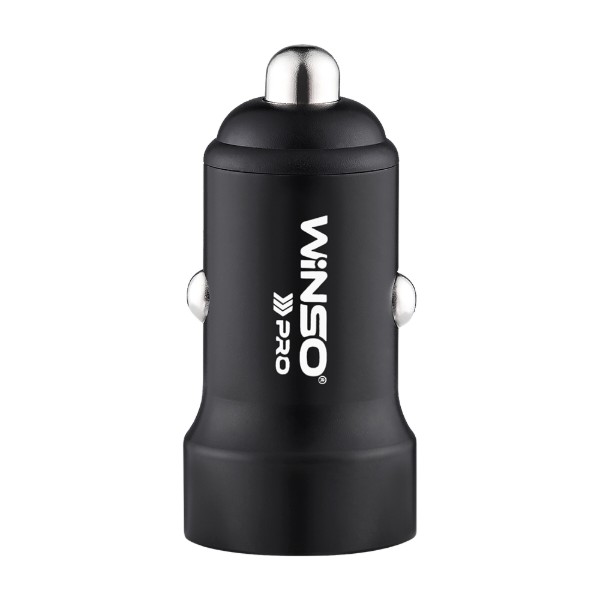 Фото - Автомобільний зарядний пристрій Winso PRO 40W 2xUSB-C LED Ring Metal (222040)