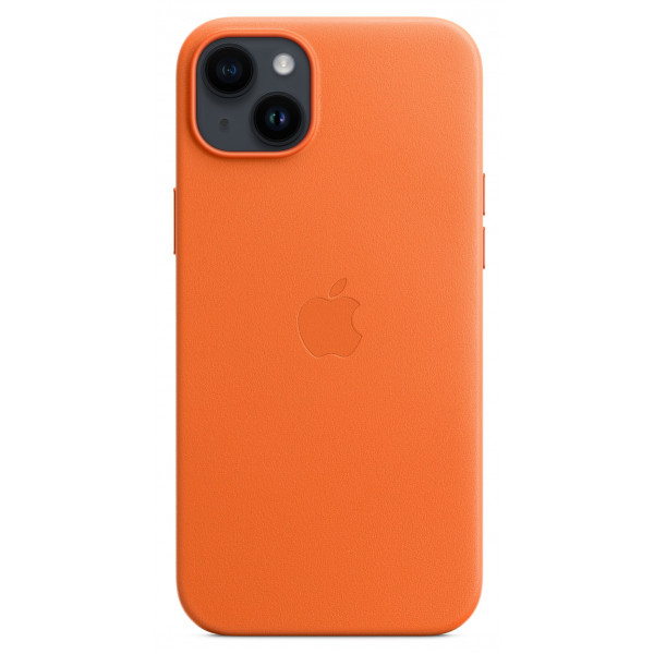 Фото - Чохол для смартфону Apple iPhone 14 Plus Leather Case with MagSafe - Orange (MPPF3)