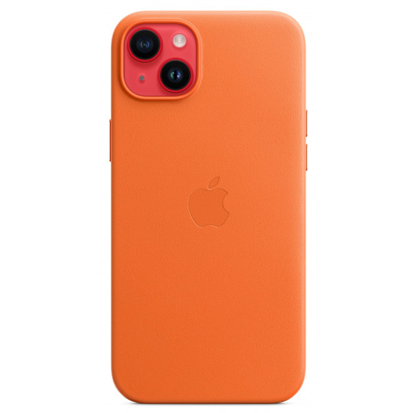 Фото - Чохол для смартфону Apple iPhone 14 Plus Leather Case with MagSafe - Orange (MPPF3)