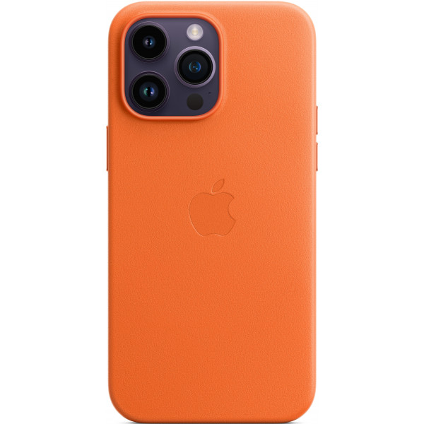 Фото - Чехол для смартфона Apple iPhone 14 Pro Max Leather Case with MagSafe - Orange (MPPR3)