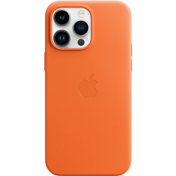Фото - Чехол для смартфона Apple iPhone 14 Pro Max Leather Case with MagSafe - Orange (MPPR3)