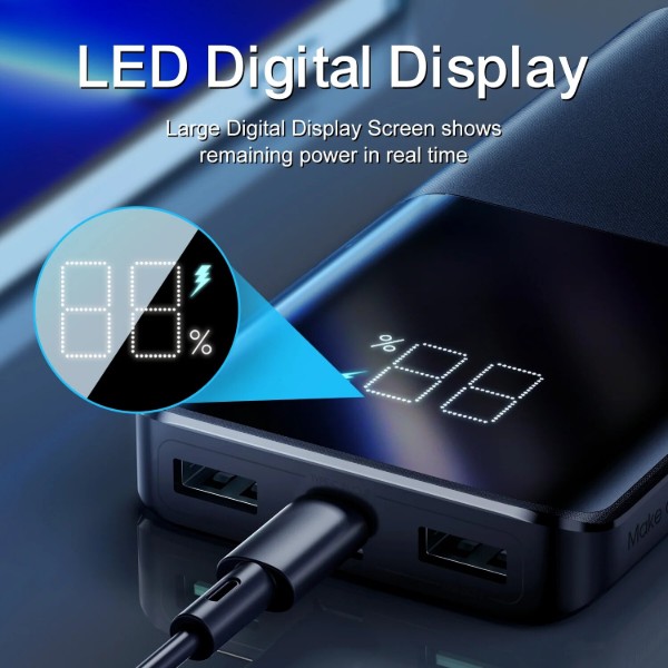 Фото - Батарея мобильная Joyroom 10000mAh 22,5W PD,QC3.0, 2xUSB-A, Micro USB, USB-C In/Out Black (JR-QP191)