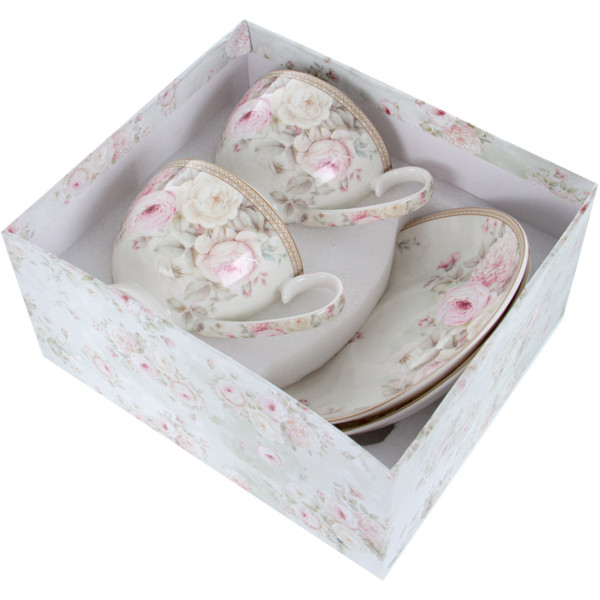 Фото - Набір чашок Lefard Англійська троянда 250 мл 4 пр. (924-850)