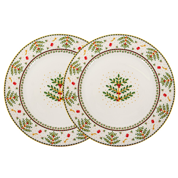 Фото - Набор тарелок Lefard Рождественская коллекция 2 шт. 26 см (924-823) Фото - Набор тарелок Lefard Рождественская коллекция 2 шт. 26 см (924-823)