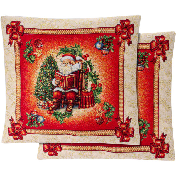 Фото - Наволочка Lefard новогодняя гобеленовая с люрексом Christmas 45x45 см (732-238)