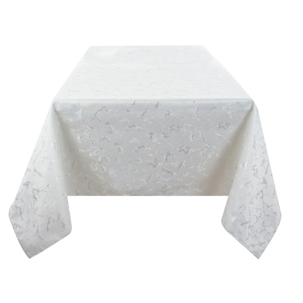 Фото - Скатертина прямокутна Lefard Alba lurex teflon plata 160х180 см (715-337)