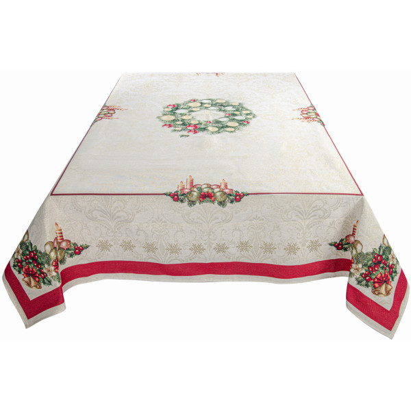 Фото - Скатертина прямокутна Lefard гобеленова Corona natale 140x180 см (716-183)