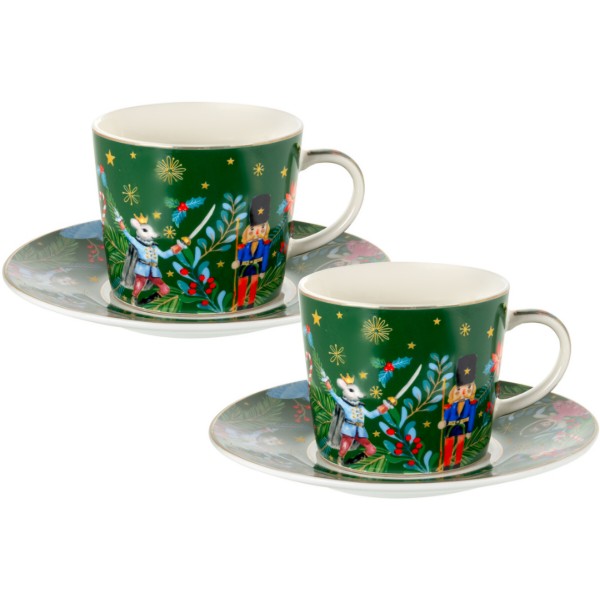 Фото - Набір чашок Lefard Green Christmas 4 пр. 250 мл (922-098)