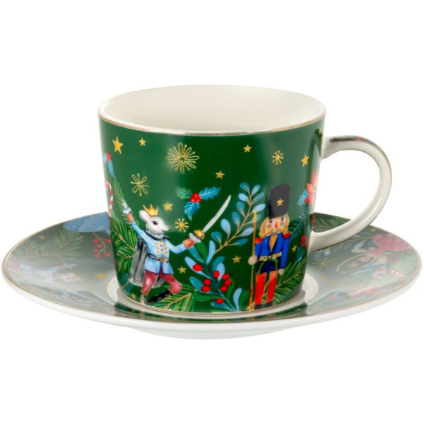 Фото - Набір чашок Lefard Green Christmas 4 пр. 250 мл (922-098)