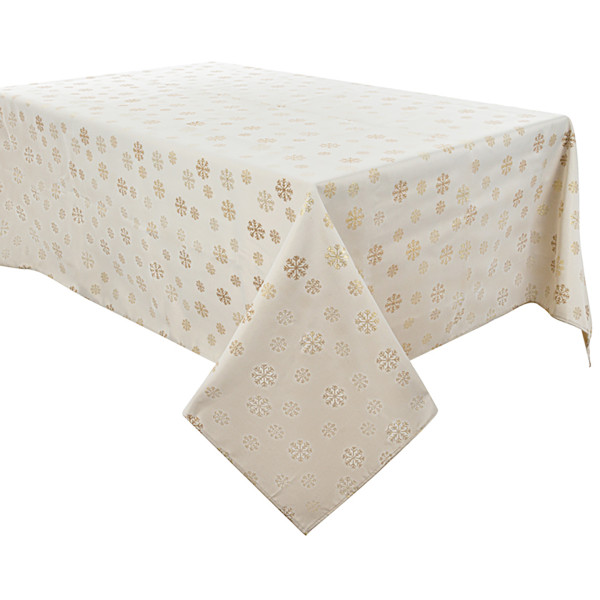 Фото - Скатерть прямоугольная Lefard Karen lurex teflon natural 160х240 см (715-350)