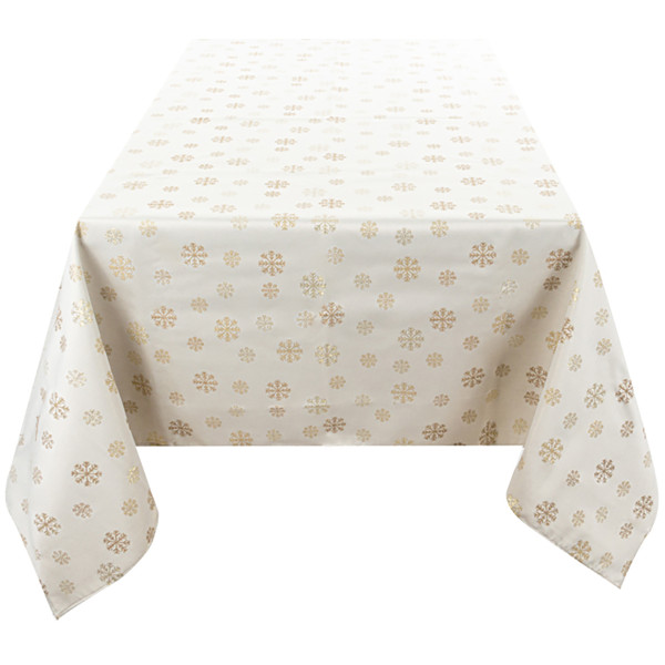 Фото - Скатерть прямоугольная Lefard Karen lurex teflon natural 160х240 см (715-350)