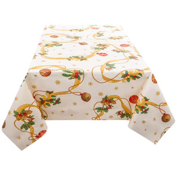 Фото - Скатертина прямокутна Lefard водовідштовхувальна Lazos beig 140х180 см (715-359)