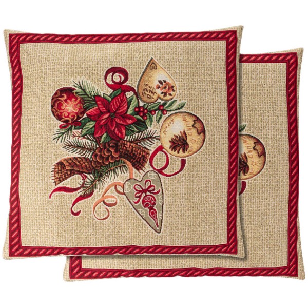 Фото - Наволочка Lefard двухсторонняя новогодняя гобеленовая с люрексом Santa claus 45x45 см (732-245)