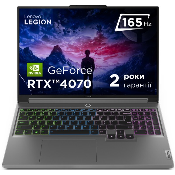 Фото - Ноутбук ігровий Lenovo Legion 5 16IRX9 (83DG0092RA) Luna Grey