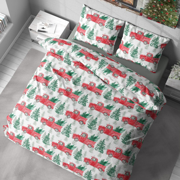 Фото - Комплект постільної білизни Lelit Р-0172 Полісатин Білий з принтом євро (1198351)