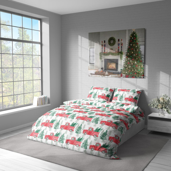 Фото - Комплект постільної білизни Lelit Р-0172 Полісатин Білий з принтом євро (1198351)