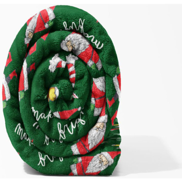 Фото - Плед двоспальний Lelit Велсофт Зелений з принтом 180х200 см (1198343)