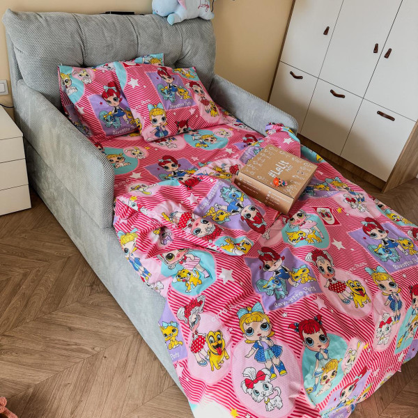 Фото - Комплект постільної білизни дитячий Lelit Бязь Рожевий Полуторна B-1157 (1194557)