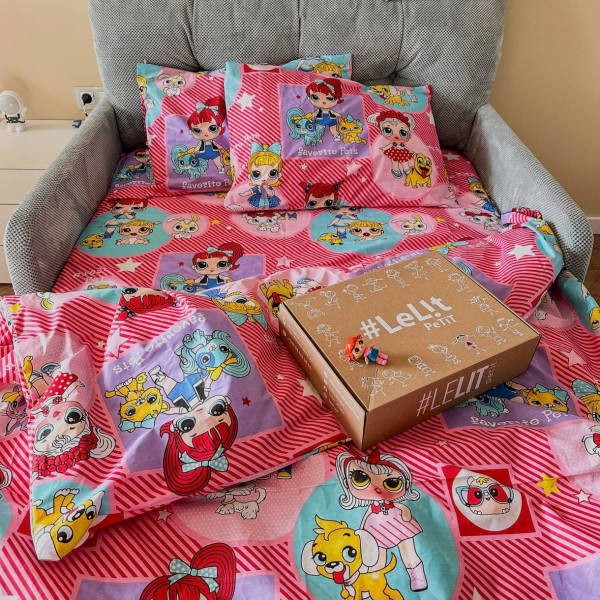 Фото - Комплект постільної білизни дитячий Lelit Бязь Рожевий Полуторна B-1157 (1194557)