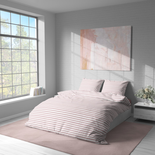 Фото - Комплект постільної білизни Lelit Бязь Бордовий B-1174 полуторний (1196546)