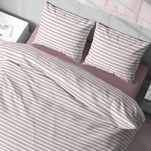 Фото - Комплект постільної білизни Lelit Бязь Бордовий B-1174 полуторний (1196546)