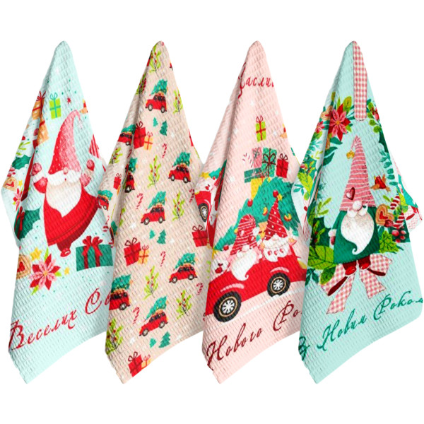 Фото - Набір рушників Lelit CHRISTMAS GNOMES 8072 34х60 4 шт. (1198928)