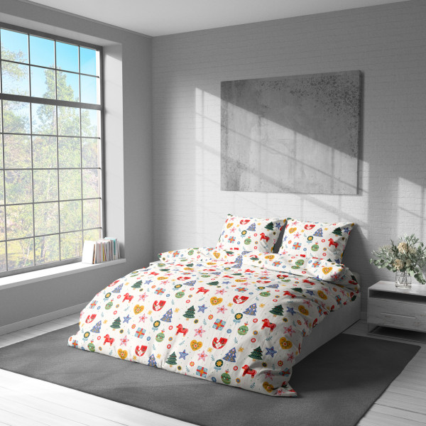 Фото - Комплект постільної білизни Lelit Поплін L-2063 полуторний (1201836)