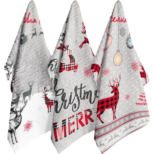Фото - Набір рушників Lelit MERRY CHRISTMAS 8071 50х30 3 шт. (1198927)