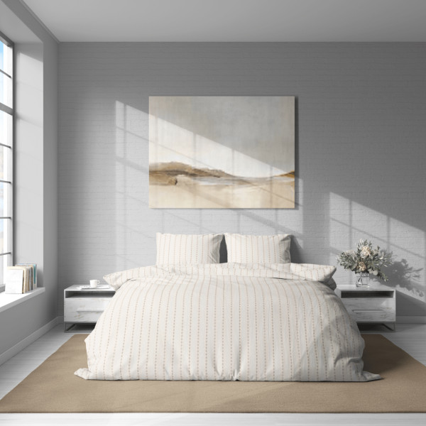 Фото - Комплект постільної білизни Lelit Полісатин Молочний P-0162 двоспальний (1196942)