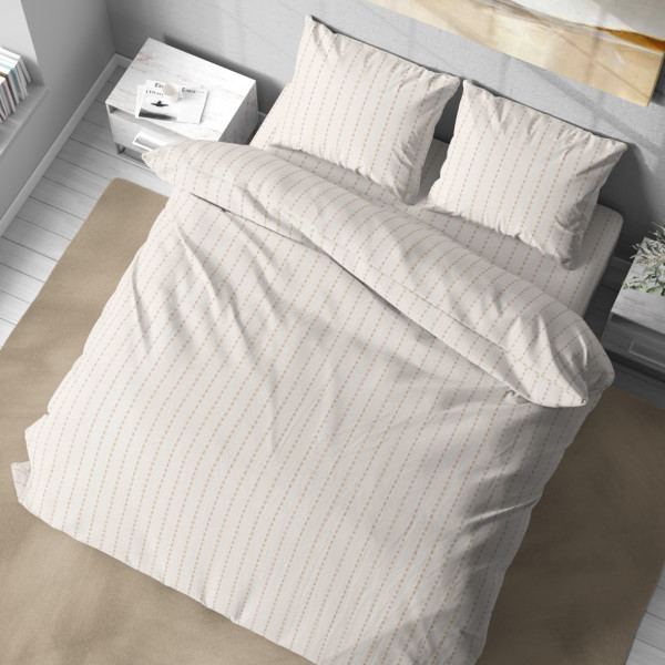 Фото - Комплект постільної білизни Lelit Полісатин Молочний P-0162 двоспальний (1196942)