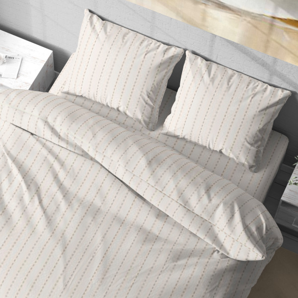 Фото - Комплект постільної білизни Lelit Полісатин Молочний P-0162 двоспальний (1196942)