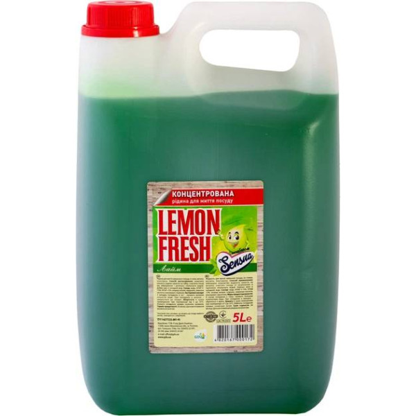Фото - Засіб для ручного миття посуду Lemon Fresh 5 л зелений (4820167000172)