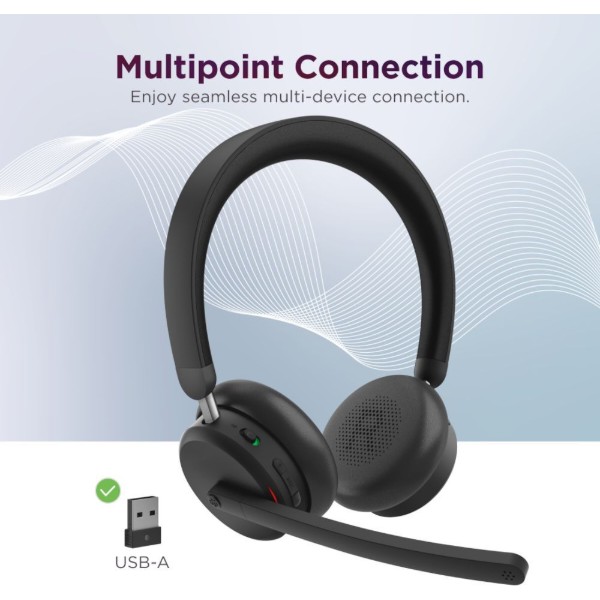 Фото - Навушники накладні бездротові Lenovo Dual-Mode Wireless ANC Headset 6550 (4XD1S19777)