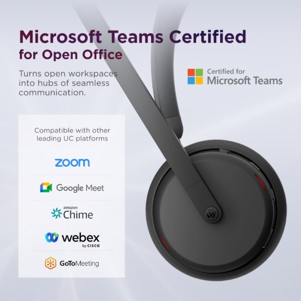 Фото - Навушники накладні бездротові Lenovo Dual-Mode Wireless ANC Headset 6550 (4XD1S19777)