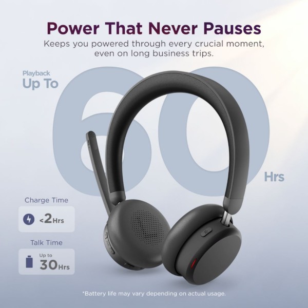 Фото - Навушники накладні бездротові Lenovo Dual-Mode Wireless ANC Headset 6550 (4XD1S19777)