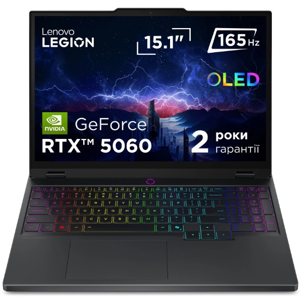 Фото - Ноутбук ігровий Lenovo Legion 5 15IRX10 (83LY00YARA) Eclipse Black