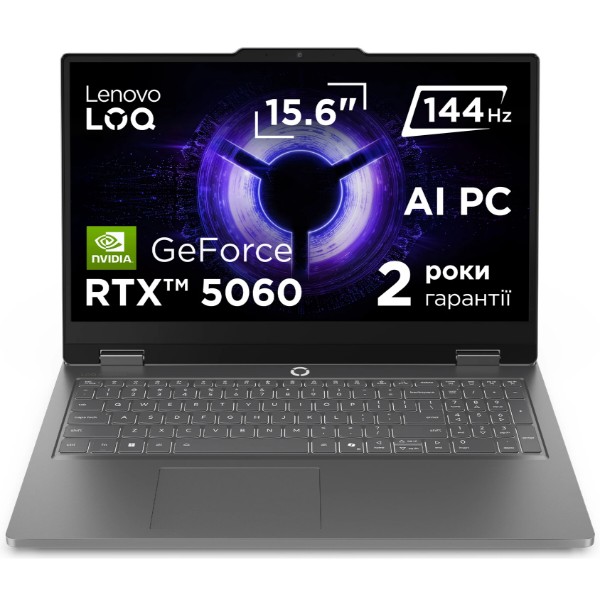 Фото - Ноутбук ігровий Lenovo LOQ Essential 15IRX11 (83SC009PRA) Luna Grey