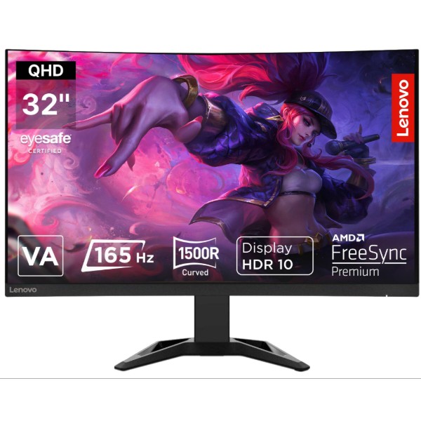 Фото - Монітор ігровий Lenovo G32qc-30 (66F2GAC1UA)