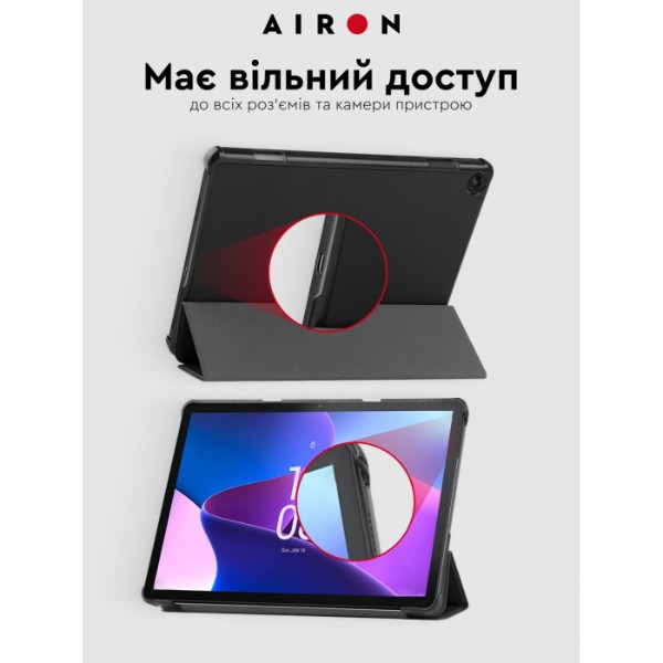Фото - Чехол для планшета AIRON Premium for Lenovo Tab M10 3rd 10.1 TB (325FU/328FU) с защитной пленкой и салфеткой Black (4822352781083)