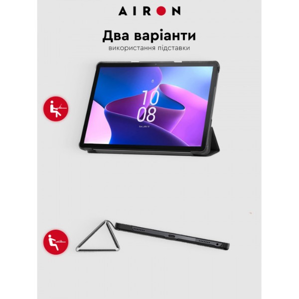 Фото - Чехол для планшета AIRON Premium for Lenovo Tab M10 3rd 10.1 TB (325FU/328FU) с защитной пленкой и салфеткой Black (4822352781083)