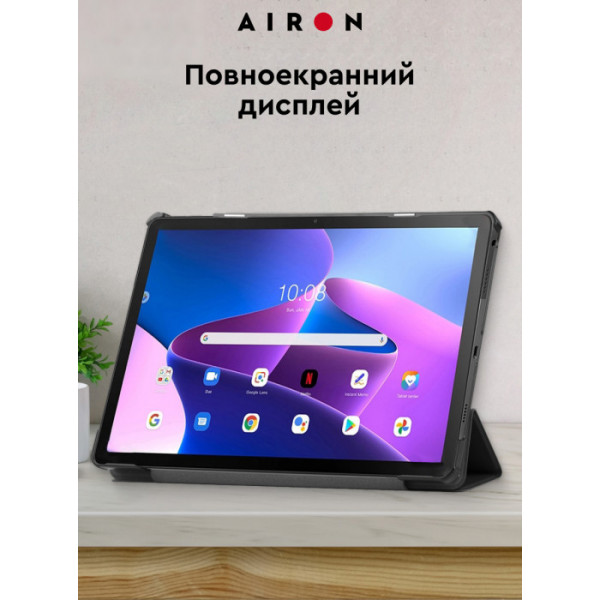 Фото - Чохол для планшету AIRON Premium for Lenovo tab M10 Plus 3rd Gen 2022 10.6 "" із захисною плівкою та серветкою Black (4822352781082)