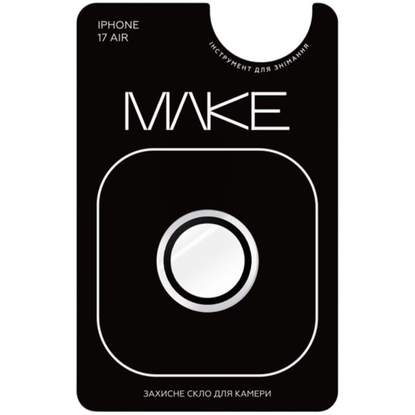 Фото - Захисне скло для смартфону MAKE Camera Glass for Apple iPhone 17 Air, Clear (MGC-AI17A)