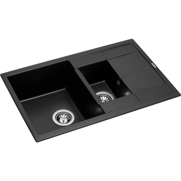 Фото - Мойка кухонная GRANADO Leon Black Shine