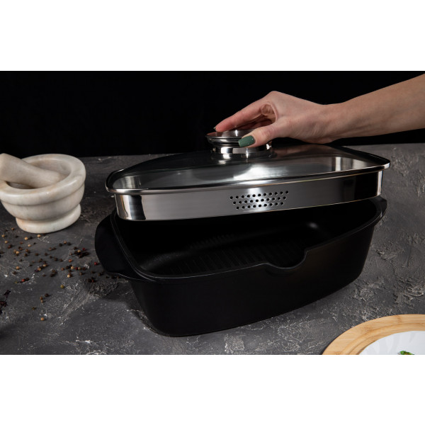 Фото - Каструля Lessner Black Pro New 5.6 л (55873)