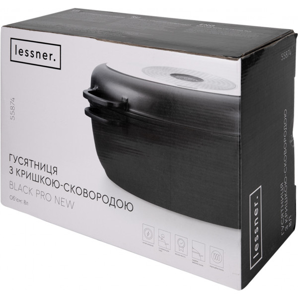 Фото - Каструля Lessner Black Pro New  8 л (55874)