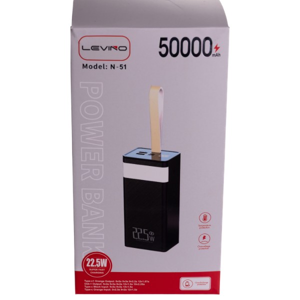 Фото - Батарея мобильная LEVINO 50000 mAh USB-C/USB-A/MicroUSB (HP-N51)